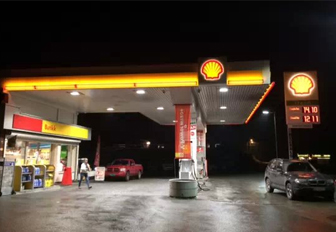 German LED gas station lights